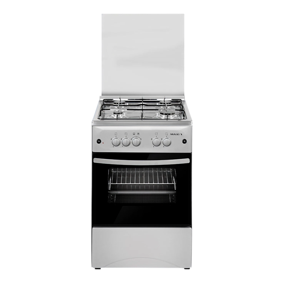 Maxi 50x50 Standing Gas Cooker (3 Gas + 1 Electric) – Model 5050 31 INOX | Auto Ignition