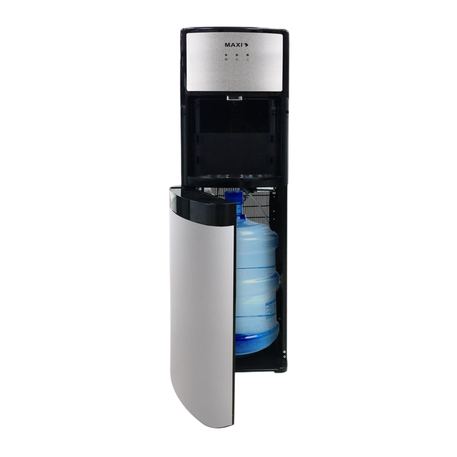 Maxi 1639S 3-Tap Bottom Loading Water Dispenser with Refrigerator Compartment – Hot, Cold & Normal Water System