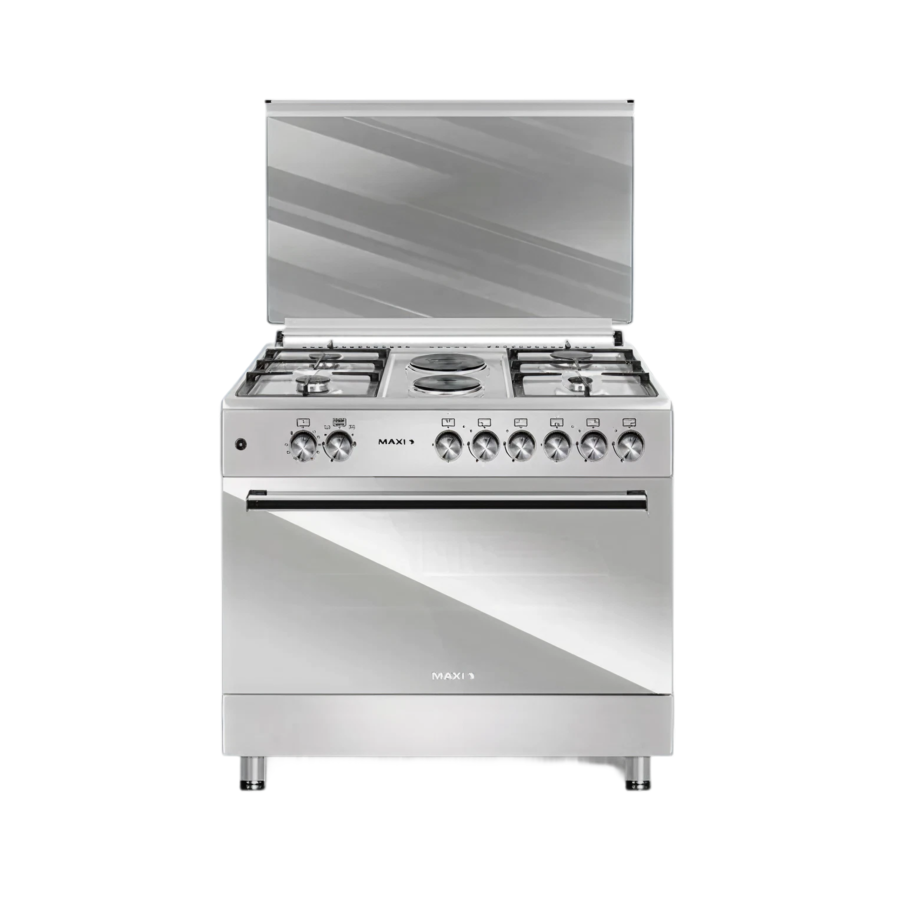Maxi 60x90 Standing Gas Cooker – 4 Gas Burners + 2 Electric Hotplates Freestanding Cooker