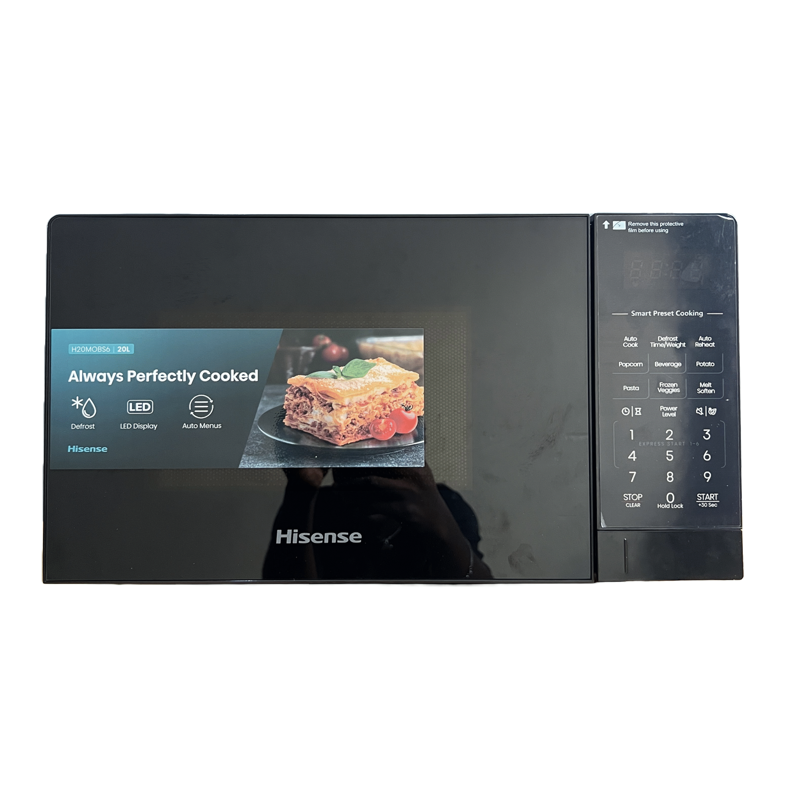 20L Black Microwave Oven with Manual Controls – Hisense H20MOBS6