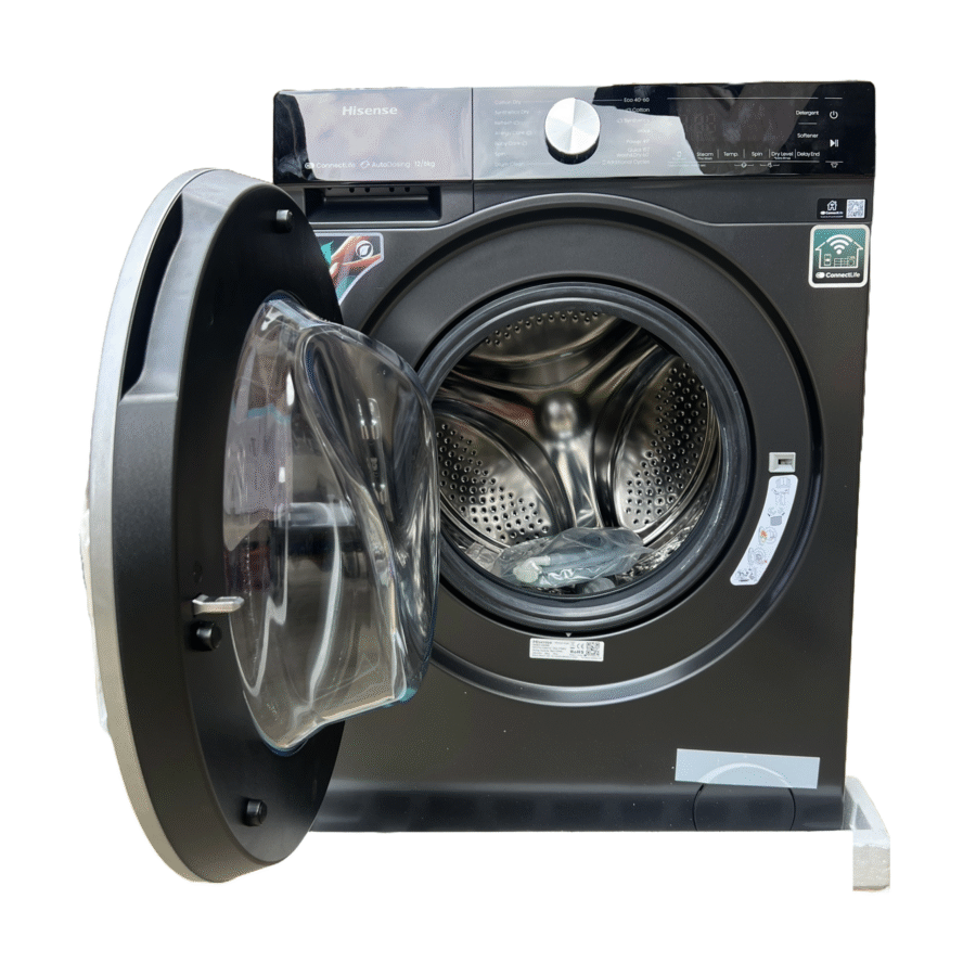 Hisense 12kg/8kg Front-Load Washer Dryer Combo – All-in-One Laundry Unit  WM5S1245BB-WD