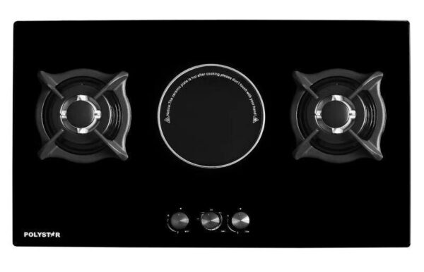 POLYSTAR 2 GAS Burner WITH 1 HOT PLATE Gas Hob PV-HBG3801