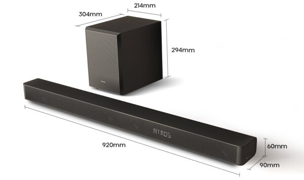 Hisense 420W Dolby Atmos Sound Bar, 3.2 Ch (AUD 3120G-AX)