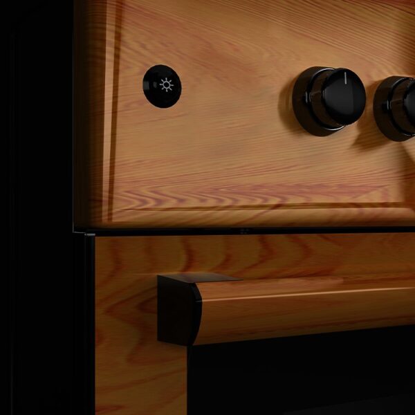 MAXI Auto Ignition Gas Cooker 60*60 Wood Finish (3+1) WOOD, 3 Gas 1 Electric