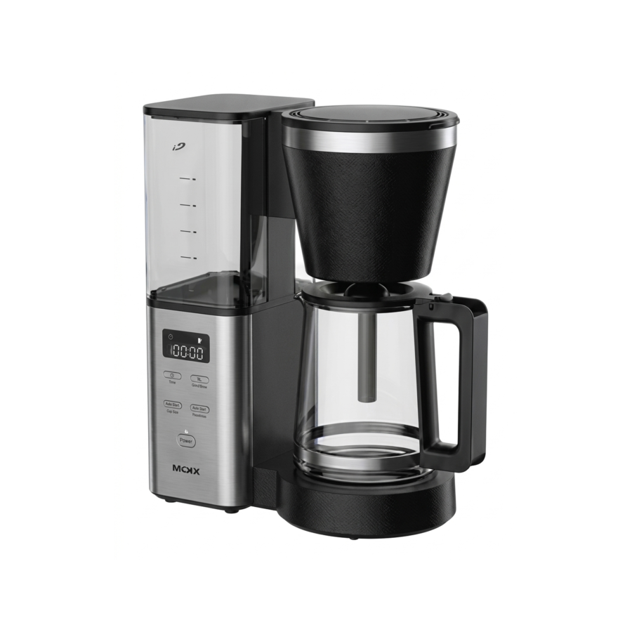 Maxi Digital Coffee Maker 1200W – CM1202A2E Programmable Coffee Machine with Glass Carafe