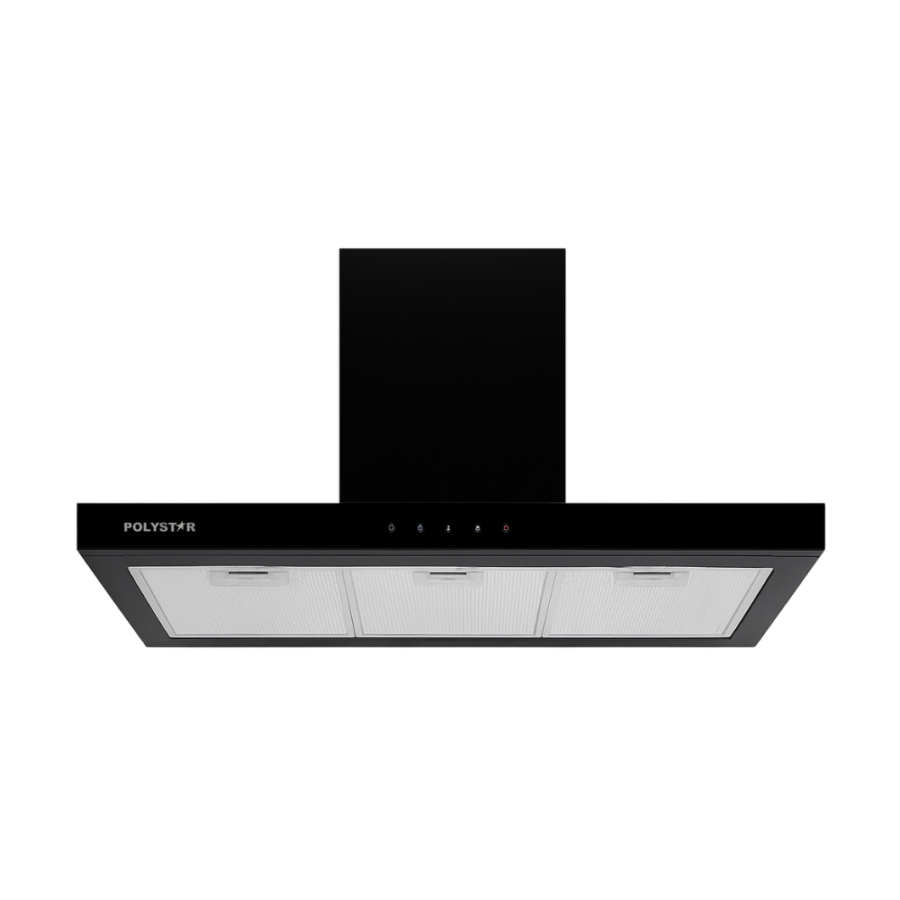 Polystar 90cm T-Shape Kitchen Range Hood with Tempered Glass – PV-TD9110B