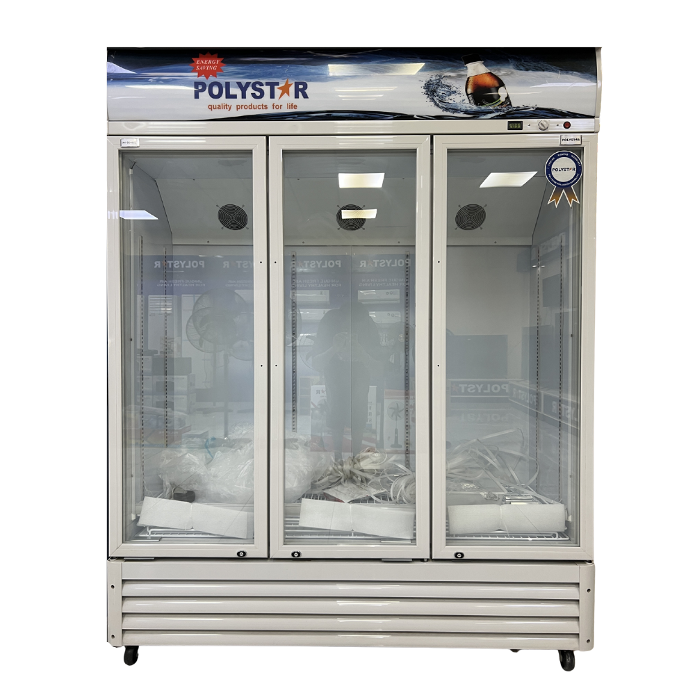 Polystar PV-CS1275DD3L 1055L Three-Door Showcase Refrigerator – Large-Capacity Display Cooler