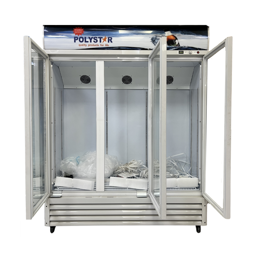 Polystar PV-CS1275DD3L 1055L Three-Door Showcase Refrigerator – Large-Capacity Display Cooler
