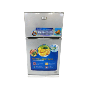 Polystar 85L Double-Door Compact Refrigerator with Freezer – PV-DD202R6SL Silver