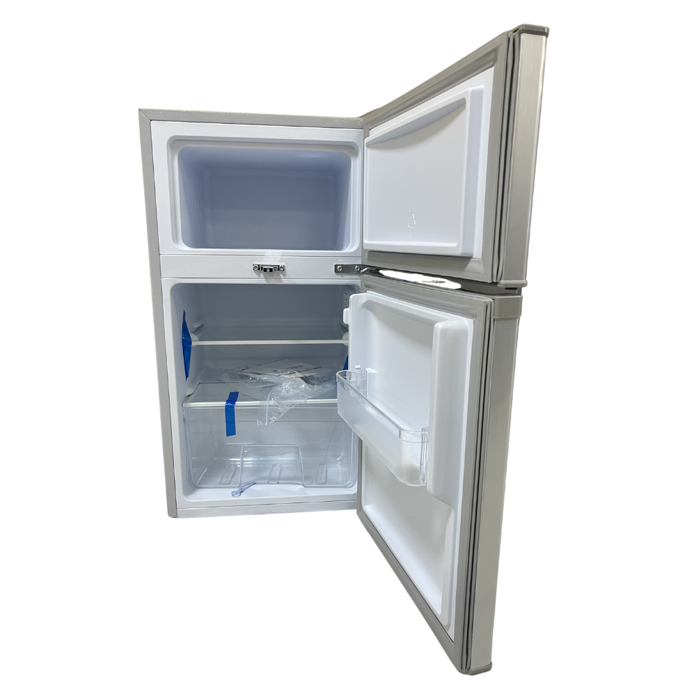 Polystar 85L Double-Door Compact Refrigerator with Freezer – PV-DD202R6SL Silver