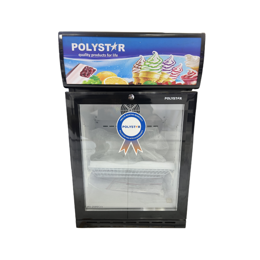 Polystar PV-259CLL 90L Upright Wine Cooler –Style, Adjustable Shelving & Glass Door