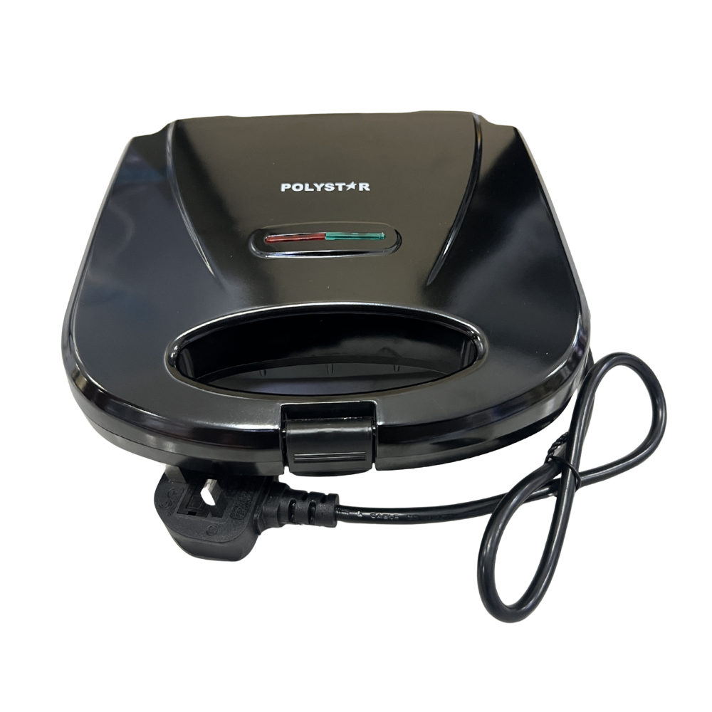 Polystar PV-SWB830B2 2-Slice Sandwich Maker – Non-Stick Compact Toasting Appliance