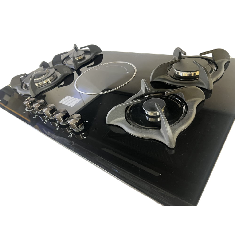 Polystar 4 Gas Cooker +1 Electric Built-In Glass Gas Hob – PV-NY4G1E