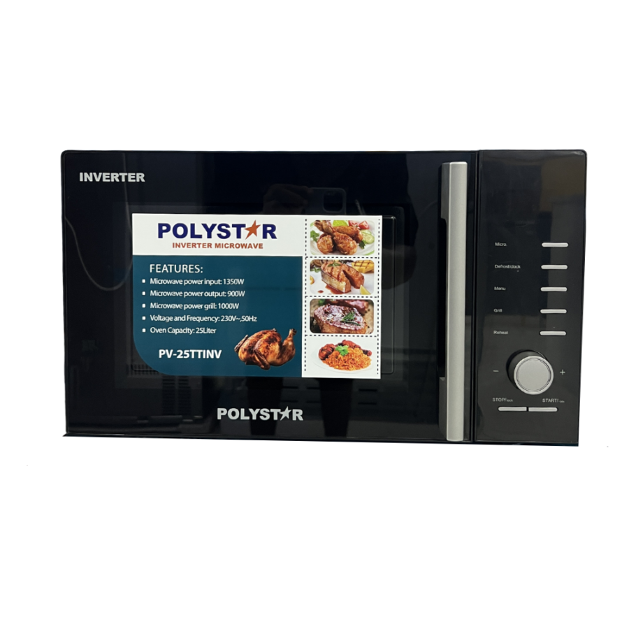 Polystar PV-25TTINV 25L Digital Inverter Microwave Oven with Grill