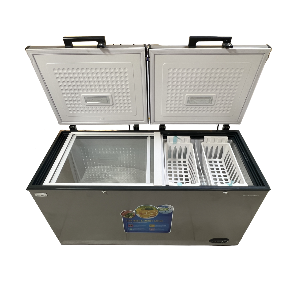 Polystar 432L Double Door Chest Freezer – Large Capacity Energy-Efficient Freezer