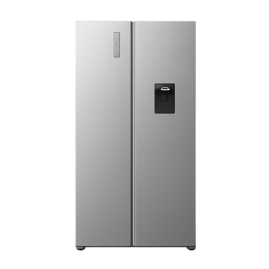 Hisense REF 5P558NMSN 529L Inverter Side-by-Side Refrigerator with Built-In Water Dispenser - Silver