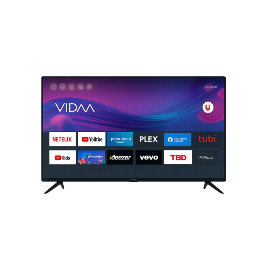 Polystar 43-Inch Smart TV with Tempered Glass (Model PV-TG43FHDVID) – Full HD Display