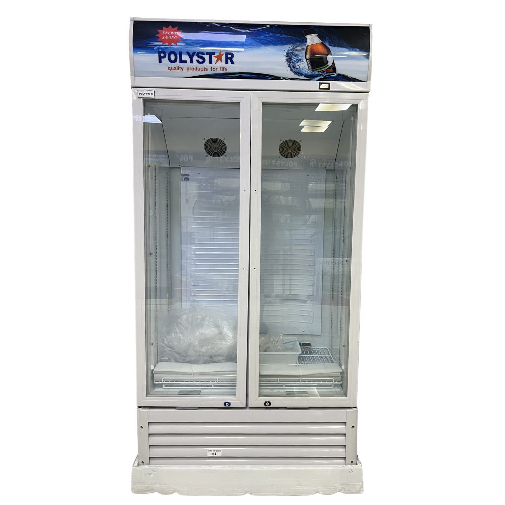 Polystar PV-SC695DDL 695L Double Door Glass Display Refrigerator – Commercial Upright Chiller
