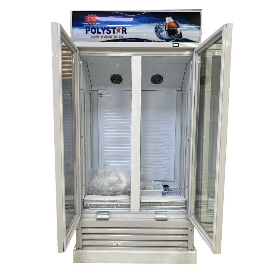 Polystar PV-SC695DDL 695L Double Door Glass Display Refrigerator – Commercial Upright Chiller