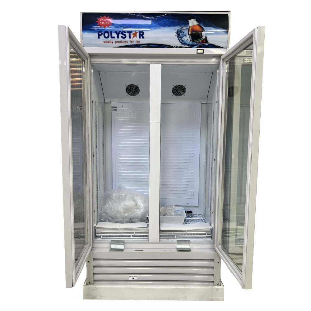 Polystar PV-SC695DDL 695L Double Door Glass Display Refrigerator – Commercial Upright Chiller