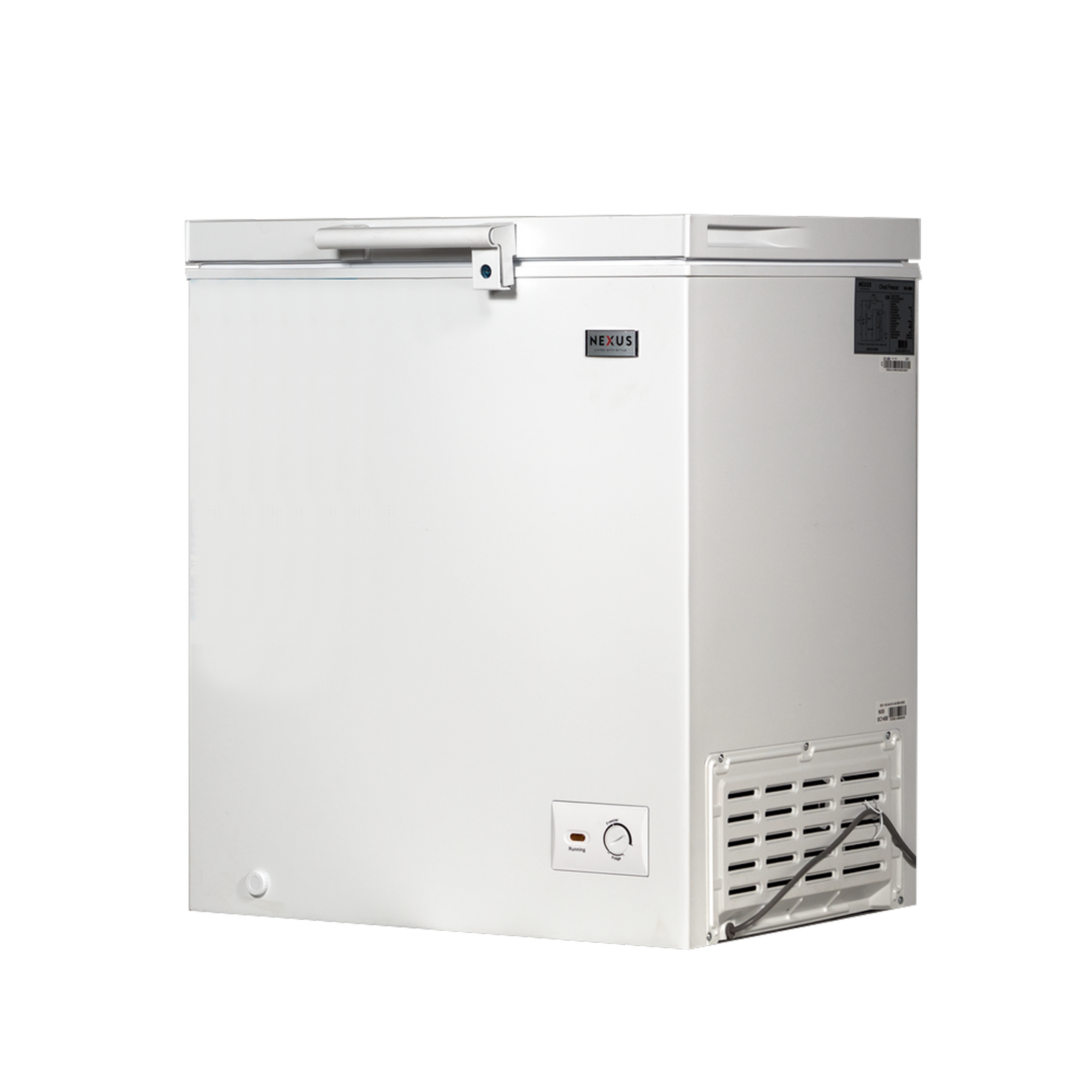 Nexus NX-150HCE 100L Chest Freezer – Silver Compact Deep Freezer