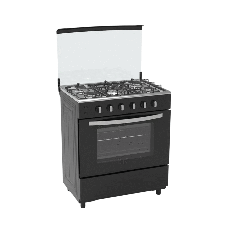 AEON 90x60cm Black Gas Cooker – Model ACG9050 with 5 Burners and Oven