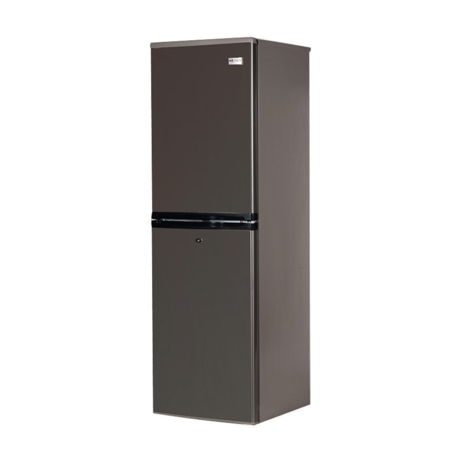 NEXUS 252L Double-Door Refrigerator – Model NX-250, Inox Finish with Fast Freezing Function
