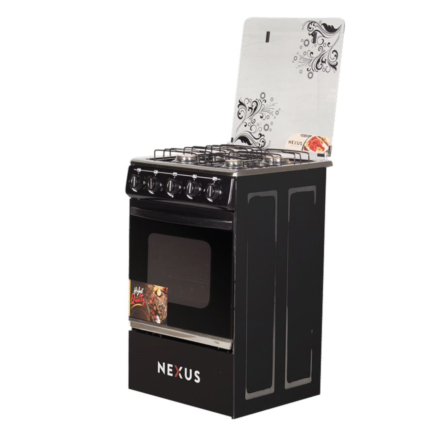 NEXUS 4-Burner Gas Cooker GCCR-NX-5055B – Full-Size Home Kitchen Stove with 4 Main Burners, Durable & Easy-to-Clean