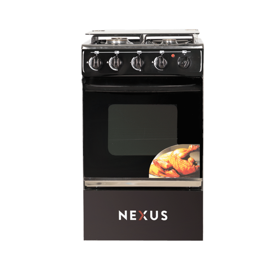 Nexus 4-Burner Gas Cooker GCCR-NX-5055BC – 3+1 Burner Home Kitchen Stove, Durable & Easy-to-Clean