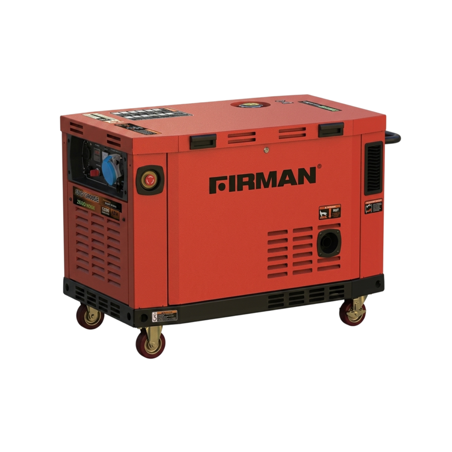 FIRMAN 10.0kva KEY START SOUND PROOF PETROL GENERATOR - SPS15000SE