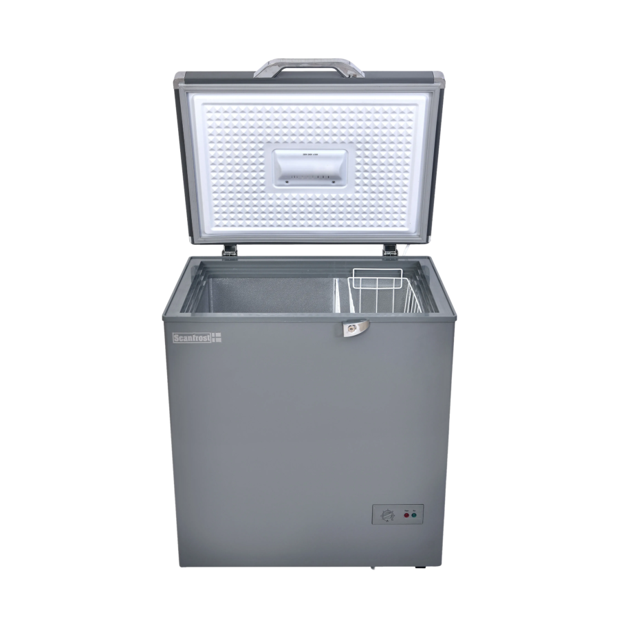 Scanfrost 150L Non-Inverter Chest Freezer – Compact Deep Freezer for Home & Small Space Storage