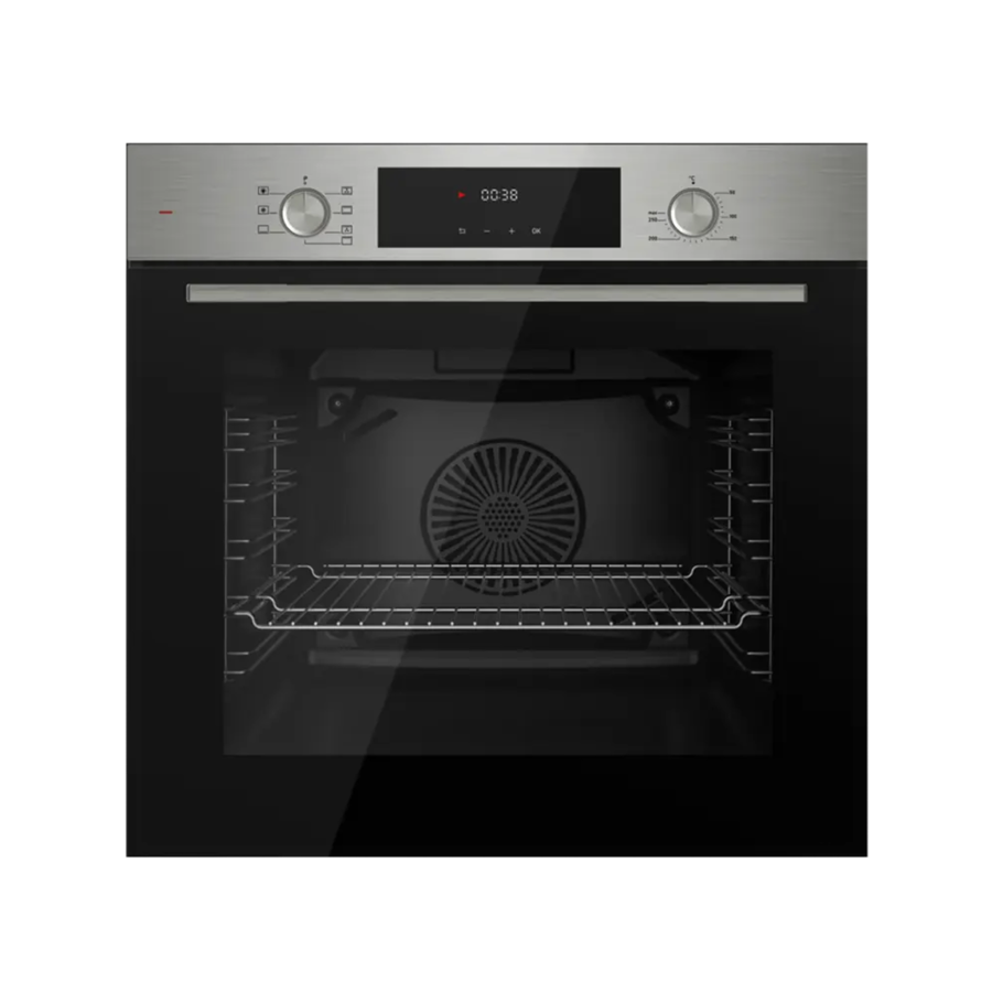 Maxi 60cm Built-In Electric Oven QBP7SSD – Stainless Steel & Black Glass Multifunction Kitchen Oven